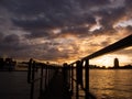 Heavy clouds skyline Amsterdam