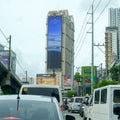 Heavy commuter traffic on EDSA Avenue, Manila