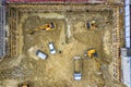 Heavy construction equipment working at the construction site. Royalty Free Stock Photo