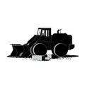 Heavy Construction Loader Vector Illustration for Industrial Design Projects Royalty Free Stock Photo