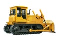 Heavy crawler bulldozer isolated