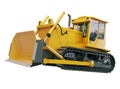 Heavy crawler bulldozer isolated Royalty Free Stock Photo