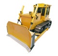Heavy crawler bulldozer isolated Royalty Free Stock Photo