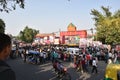 Heavy crowd trying to get into Ramlila (dramatic folk re-enactment of the life of Rama) Ground