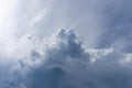 Heavy cumulus clouds in the sky before a thunderstorm