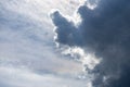 Heavy cumulus clouds in the sky before a thunderstorm