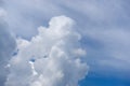 Heavy cumulus clouds in the sky before a thunderstorm