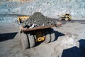 Heavy dump truck carrying the iron ore Royalty Free Stock Photo