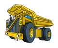 Funny heavy dump truck car with eyes