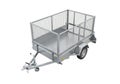 Heavy duty caged trailer for hauling equipment, cargo, and materials with ease Royalty Free Stock Photo