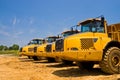 Heavy duty construction trucks Royalty Free Stock Photo