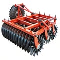 Disc harrow isolated on white background Royalty Free Stock Photo