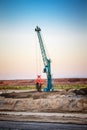 Heavy duty dredging platform Royalty Free Stock Photo