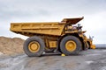 Heavy-duty dump truck for transportation of soil, overburden and Royalty Free Stock Photo