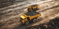 Heavy Duty Dump Trucks OffRoad Mining Construction Royalty Free Stock Photo