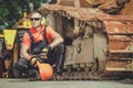 Heavy Duty Equipment Mechanic Royalty Free Stock Photo