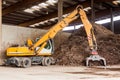 Heavy duty excavator doing earth moving Royalty Free Stock Photo