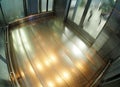 Heavy duty industrial lift elevator made of stainless steel and glass