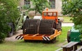 heavy duty machinery soil compactor and vibratory roller Royalty Free Stock Photo