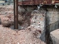 Heavy duty machinery used for drilling holes in the ground on construction site. Royalty Free Stock Photo