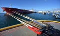 Large Tanker ,docked alongside refinery jetty ,Victoria, Australia.