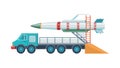 Heavy Duty Rocket Transporter Truck Vector Illustration, vector design Generative AI Royalty Free Stock Photo