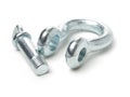 Heavy duty shackle d-ring for vehicle recovery and towing