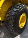 heavy duty tire on a earth moving machine Royalty Free Stock Photo