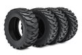 Heavy duty tires or truck tires. 3D rendering Royalty Free Stock Photo