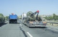 Heavy-duty truck carrying big army canon