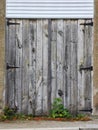 Heavy-duty unpainted wooden shed door abstract background