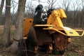 Stump grinder Royalty Free Stock Photo