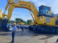 Heavy equipment Mining off exavator komatsu pc 2000 Royalty Free Stock Photo