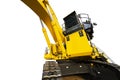 Heavy excavator on studio