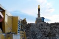 Heavy excavator working at construction site. Royalty Free Stock Photo