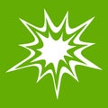 Heavy explosion icon green