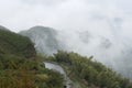 Heavy fog in the mountains