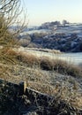 UK, Glos, Cotswolds, Chalford, Winter scene, heavy frost