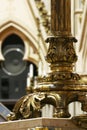 A heavy golden candelabra base from the Zagreb cathedral