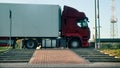 Heavy goods vehicle on highway Royalty Free Stock Photo