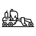Heavy grader machine icon, outline style