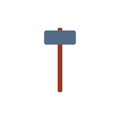 Heavy hammer repair tool icon or symbol, flat vector illustration isolated.