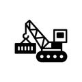 Black solid icon for Heavy, weighty and loader Royalty Free Stock Photo