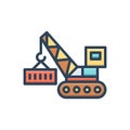 Color illustration icon for Heavy, weighty and goods Royalty Free Stock Photo