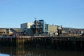 Industrial plant close to a river. Newhaven Sussex UK