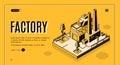 Heavy industry factory isometric vector website