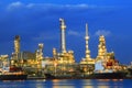 Heavy industry land scape of petrochemical refinery Royalty Free Stock Photo