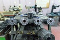 Heavy industry manufacturing factory, metal processing shop. Worksop with machinery tools and equipment