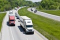 Heavy Interstate Highway Traffic Royalty Free Stock Photo