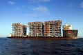 Giant heavy-lift ship RED ZED 2 anchored in Algeciras bay. Royalty Free Stock Photo